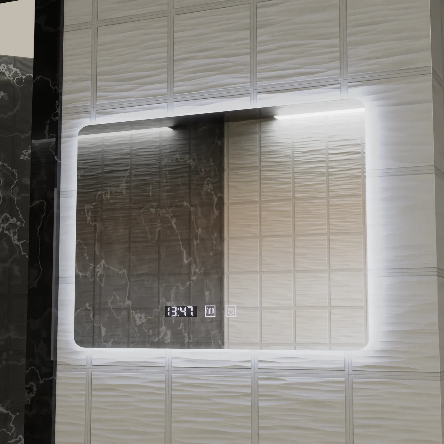 Alessandro Design Artar oglinda LED 80x60 cm cu dezaburire touch