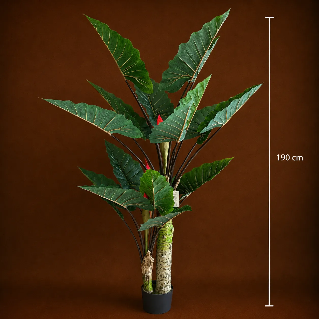 Alessandro Design Alocasia planta artificiala verde 190 cm 2 trunchiuri