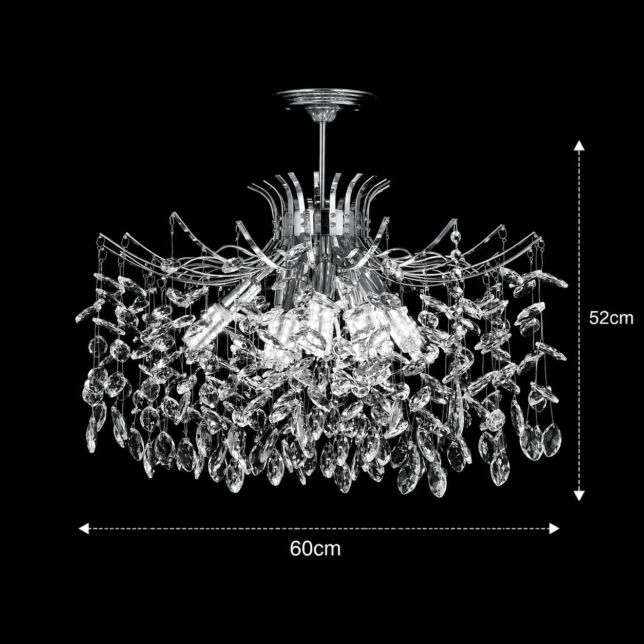Alessandro Design PROWES Magno Candelabru Cristal Crom 10xE14