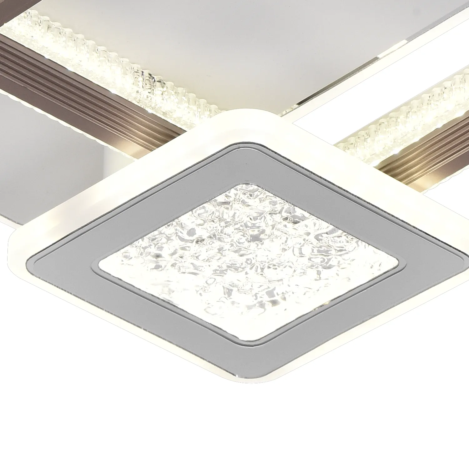 Alessandro Design Nyxora lustră LED 51W 3 pătrate albă