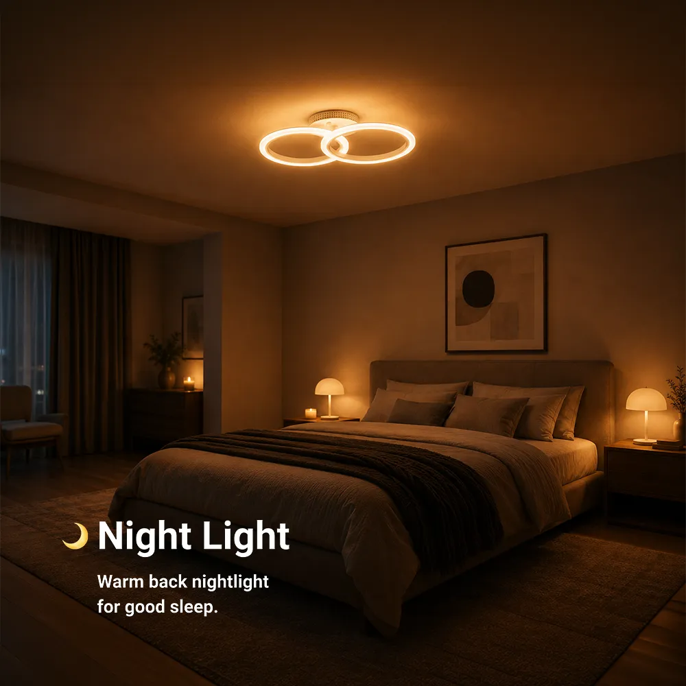 Alessandro Design BETTY 27W Lustra LED 2 Cercuri Alba