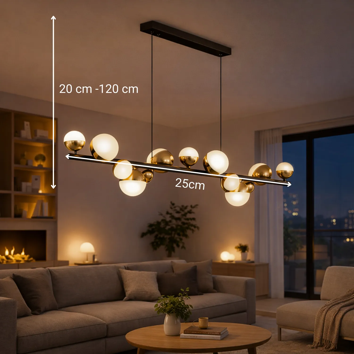 Alessandro Design Aurion lustra LED 29W negru-aurie