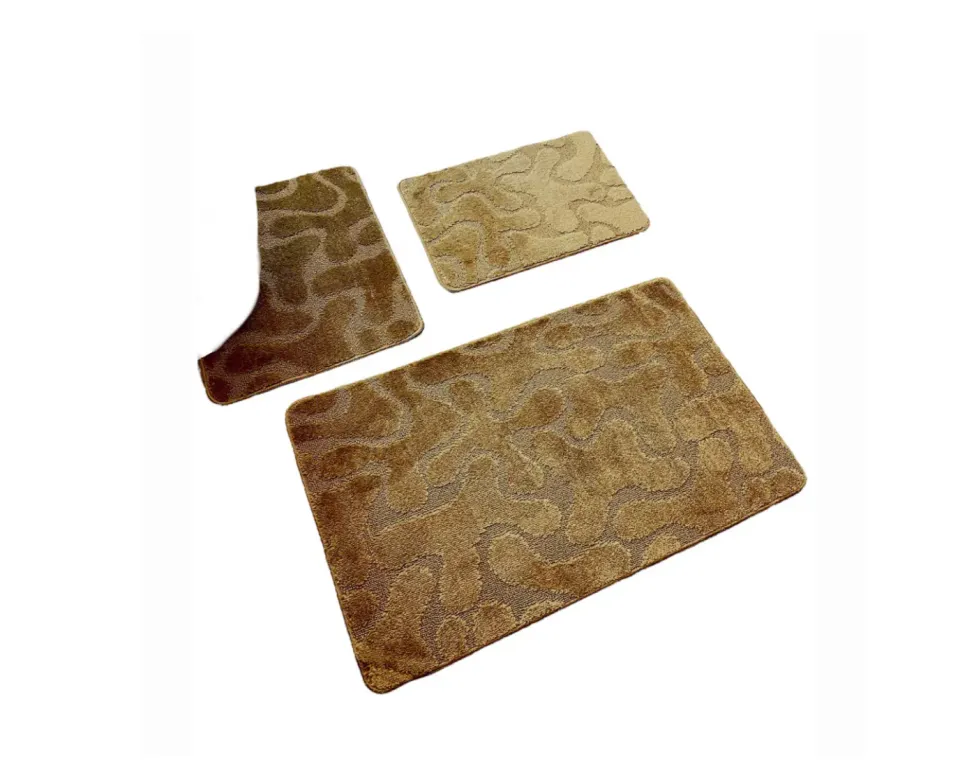 Alessandro Design set 3 covorase baie 50x40 cm maro antiderapante