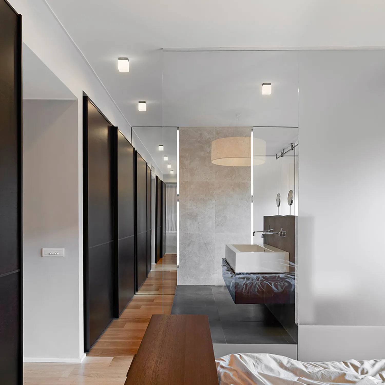 Rendl Esica SQ plafoniera LED crom patrata