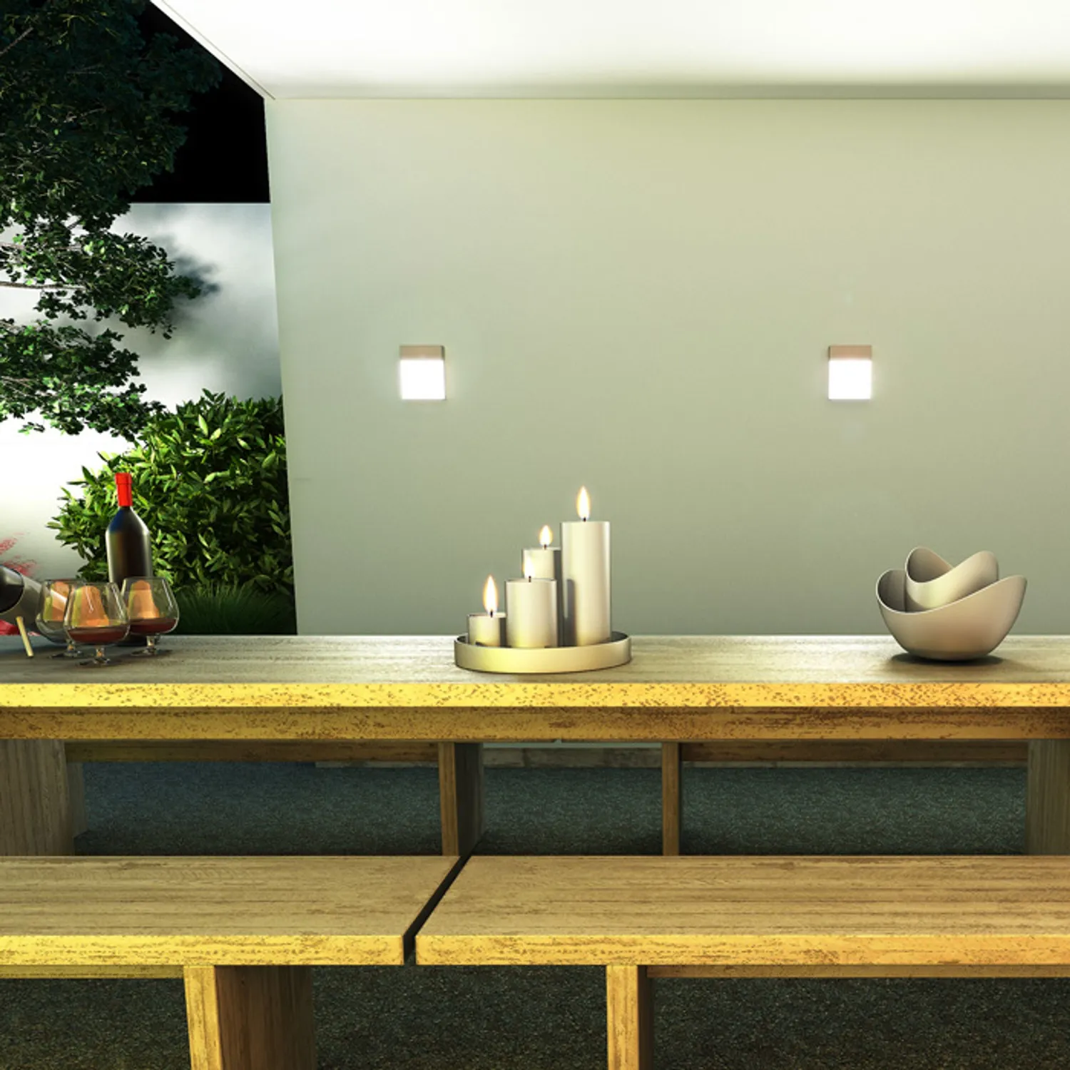 rendl light studio Veria lampa exterior LED gri argintiu