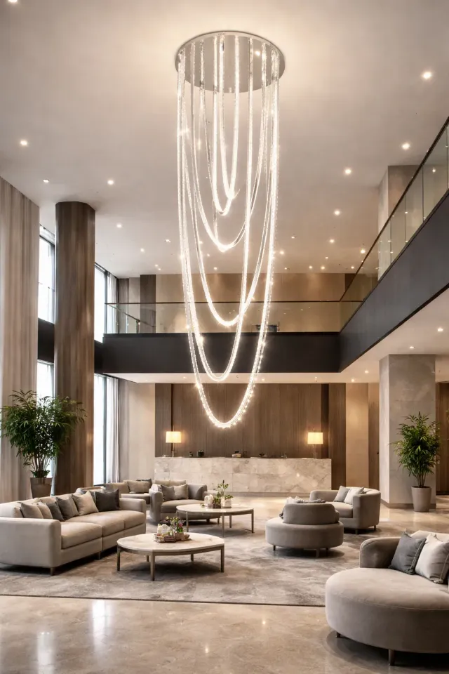 Alessandro Design Veil lustra LED 80cm argintie cu telecomanda