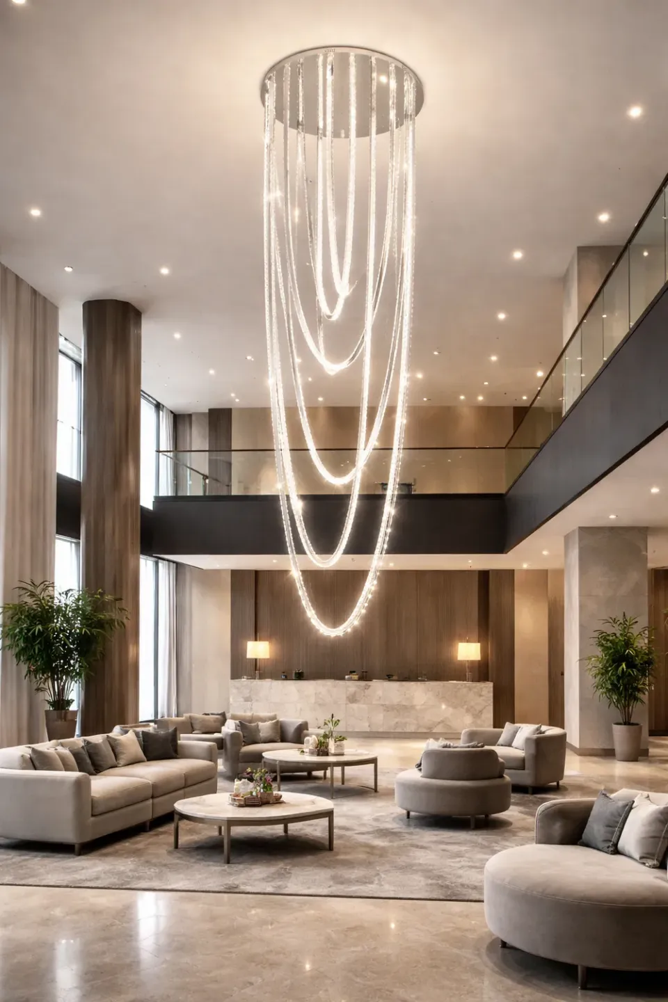 Alessandro Design Veil lustra LED 80cm argintie cu telecomanda