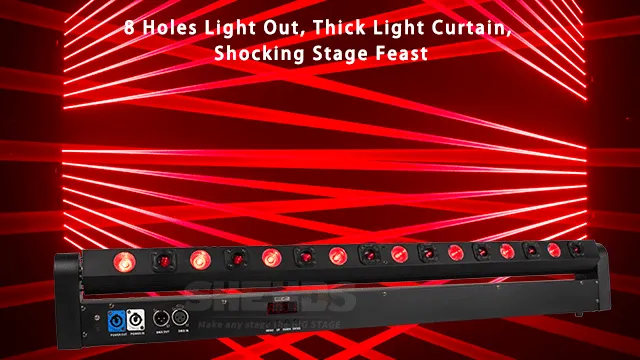 Shehds 8 Eye moving head 8x500mW laser 8x9W RGB