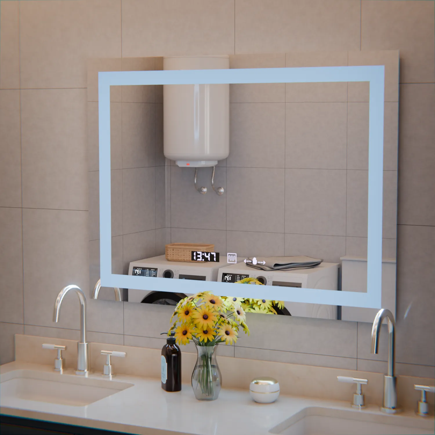 Alessandro Design Verite oglinda LED 80x60cm dezaburire