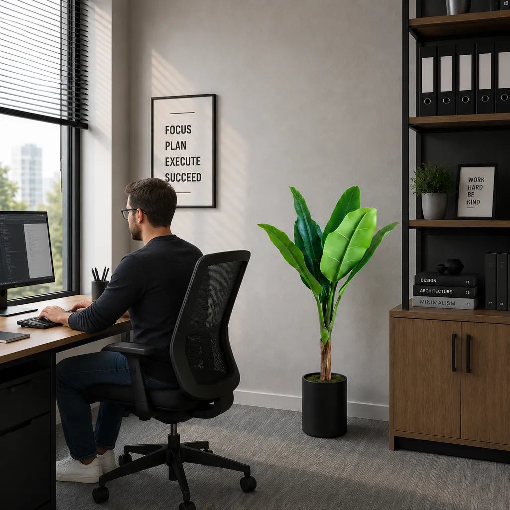 Alessandro Design bananier planta artificiala 130 cm verde