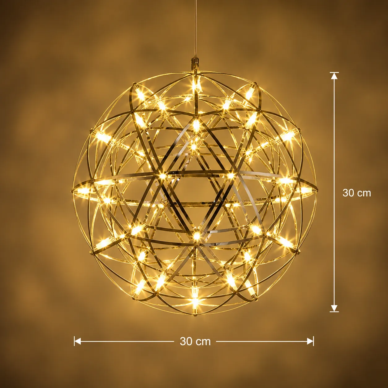 Alessandro Design WELD Petito candelabru LED 18W crom 30cm