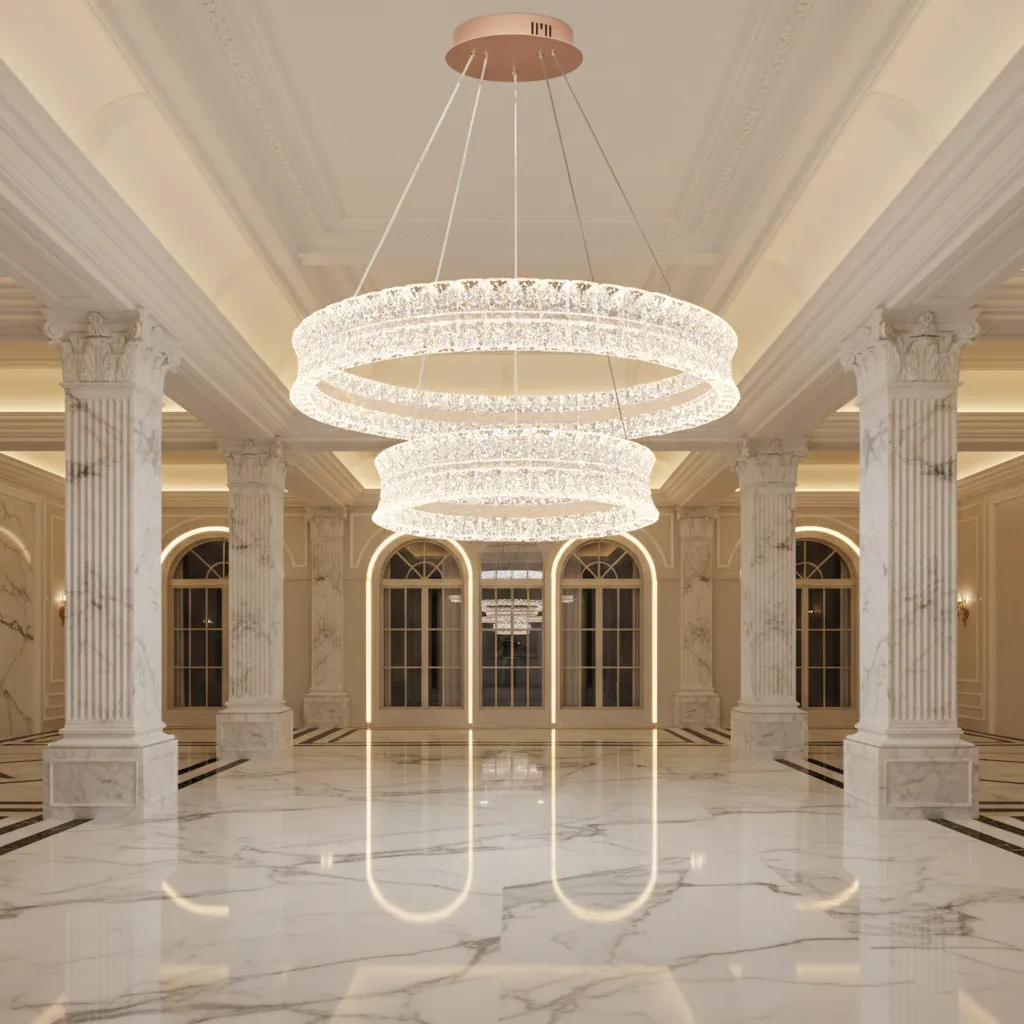Alessandro Design Lustra LED Cristal 118W Aurie 60 cm Telecomanda