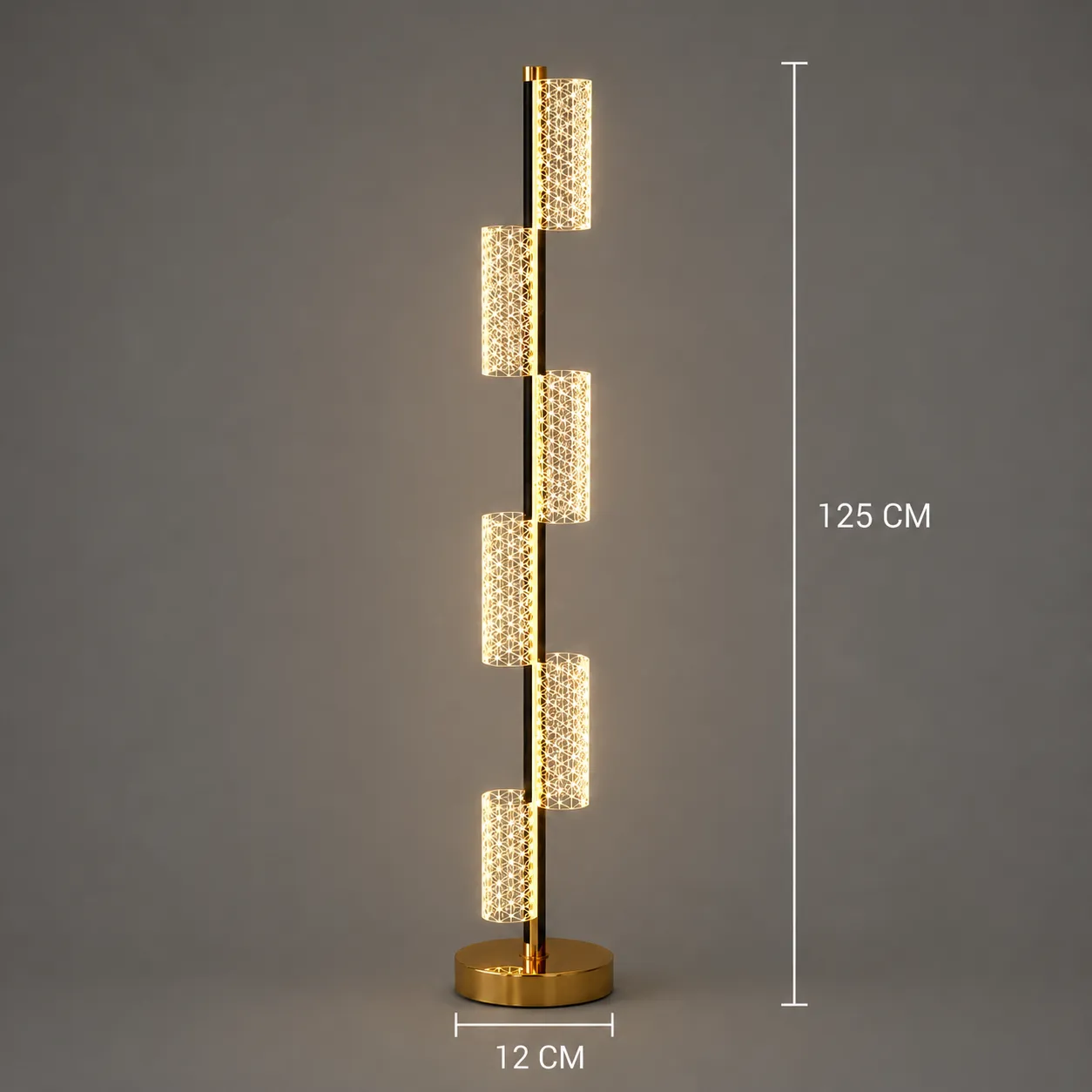 Alessandro Design Austin lampadar LED 40W 125cm auriu
