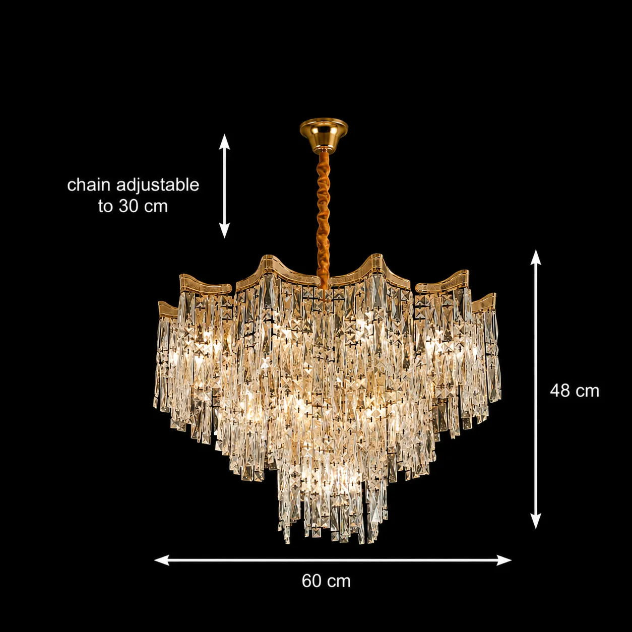 Alessandro Design Vetra Magno candelabru cristal auriu 10xE14