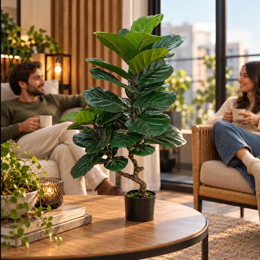 Alessandro Design Ficus 67cm planta artificiala verde ghiveci