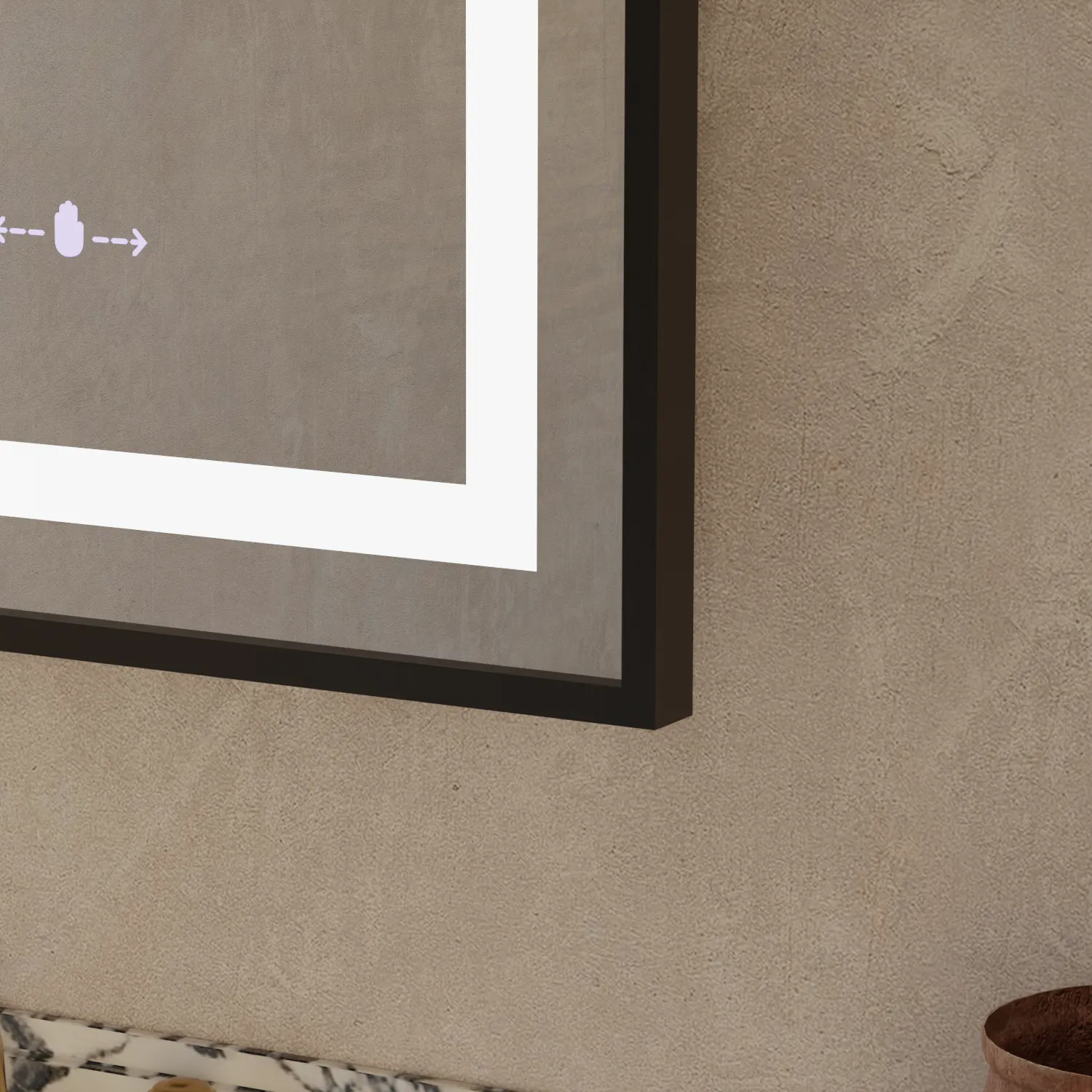 Alessandro Design Verite Majeste Noir oglinda LED 50x70 neagra
