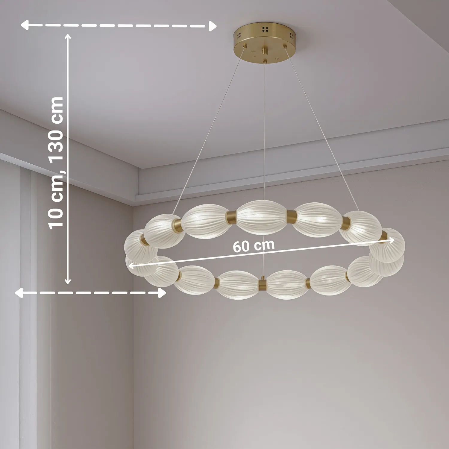 Alessandro Design Fausto II lustra LED aurie 42W