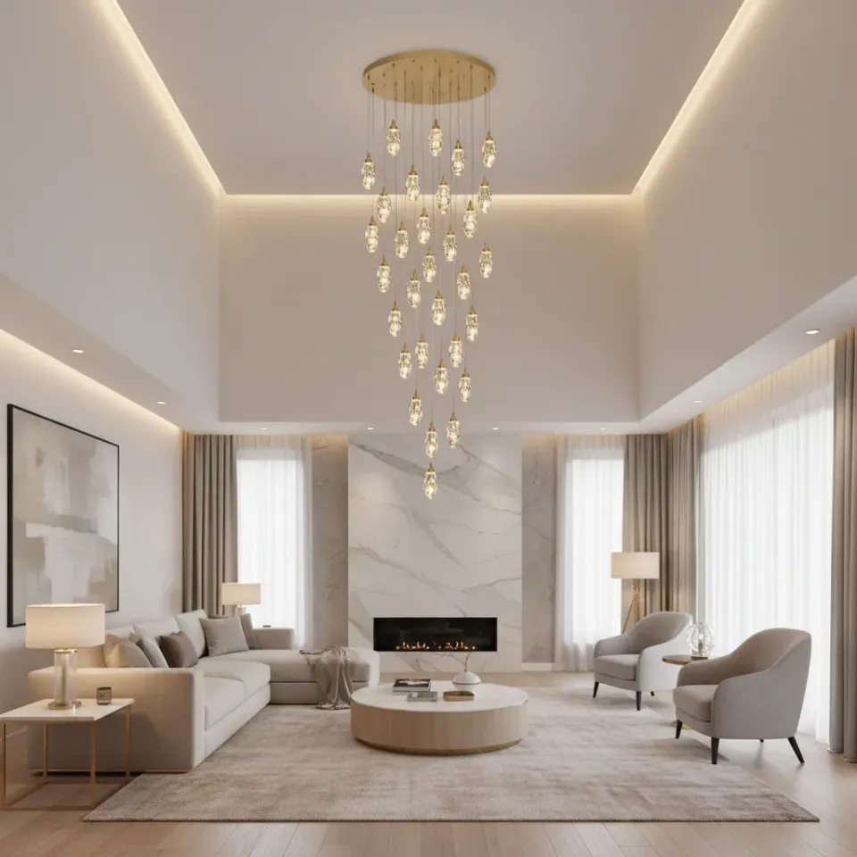 Alessandro Design Aroha candelabru cristal 90W 60cm telecomanda