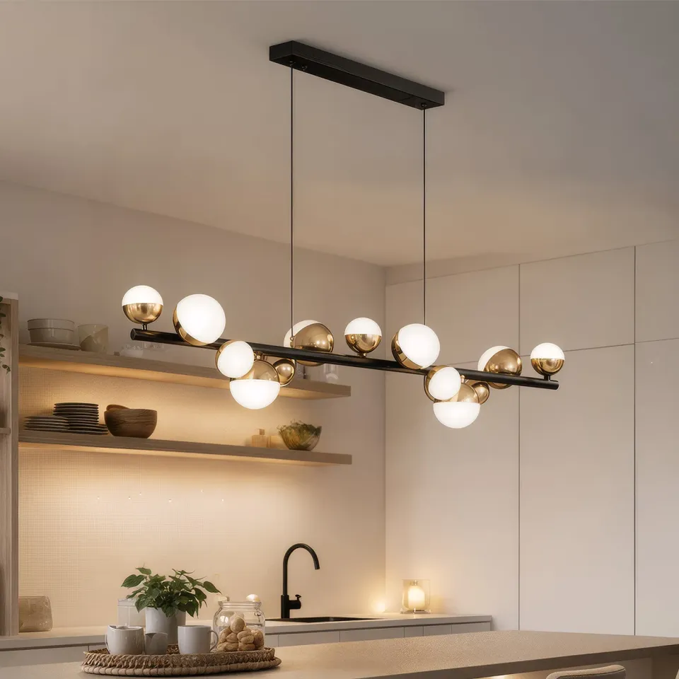 Alessandro Design Aurion lustra LED 29W negru-aurie