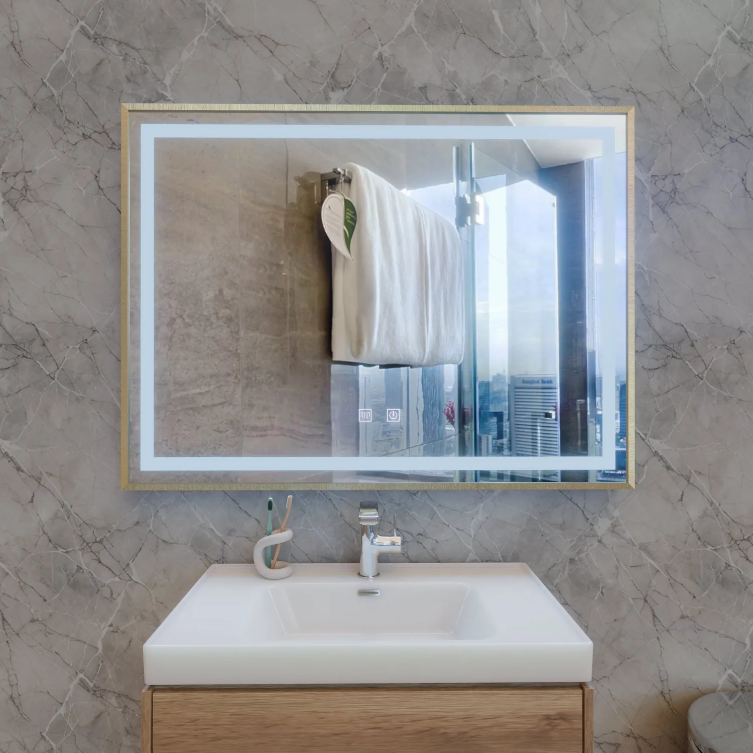 Alessandro Design KARIRI oglinda LED baie 80x60cm touch dezaburire