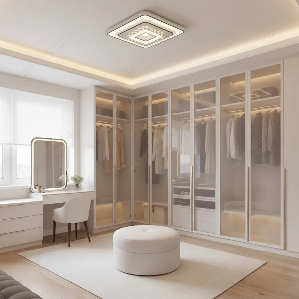 Alessandro Design MITA lustra LED 39W patrata 20x20cm alba