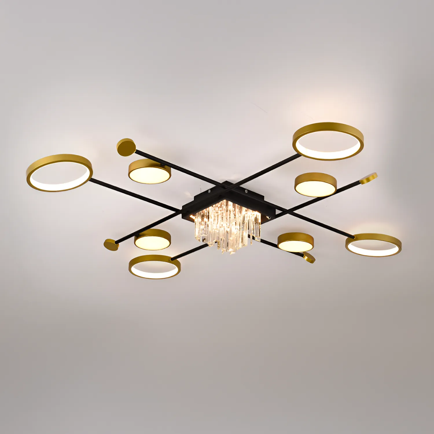 Alessandro Design Guida lustra LED 48W negru-auriu
