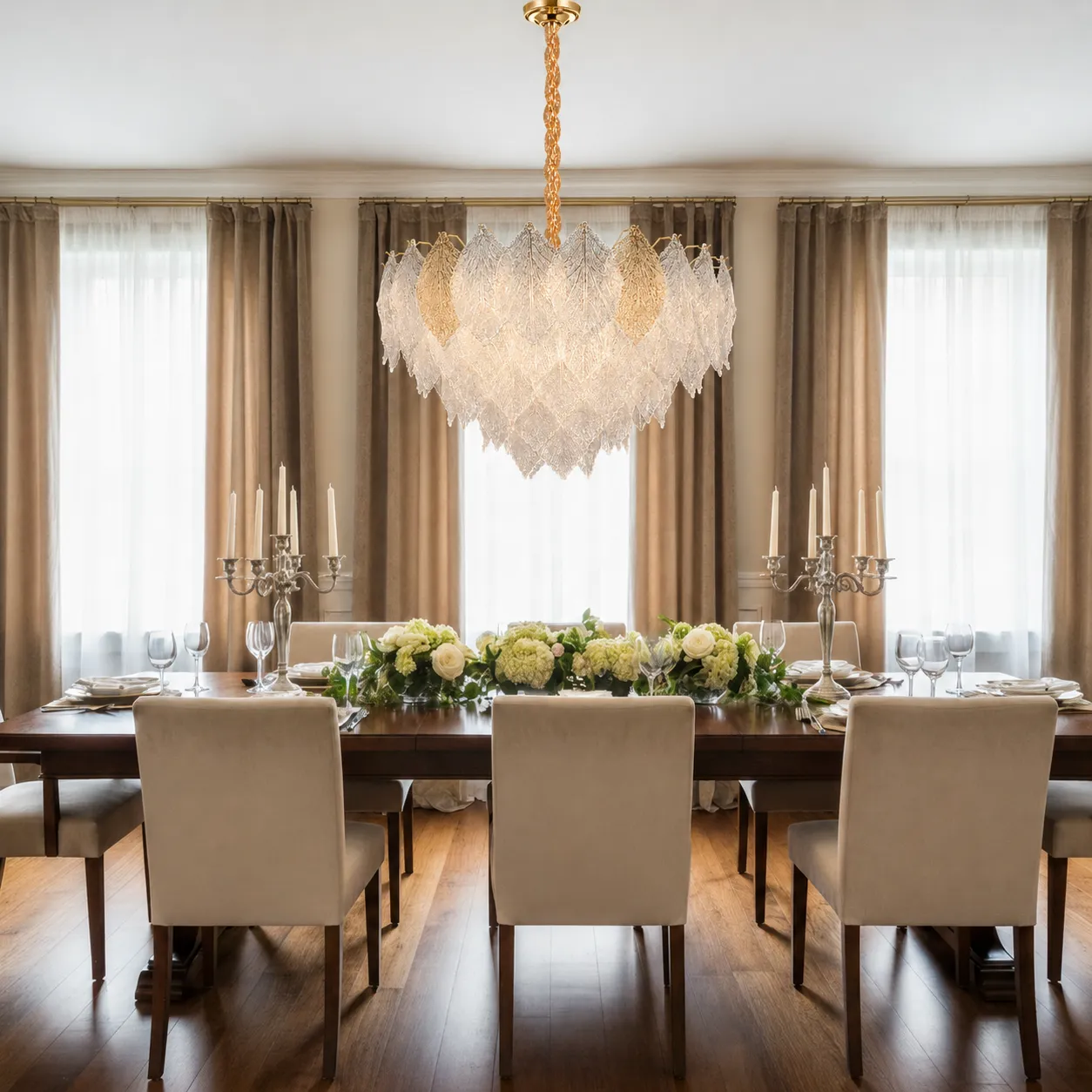 Alessandro Design Lace Regalis candelabru cristal 80cm auriu