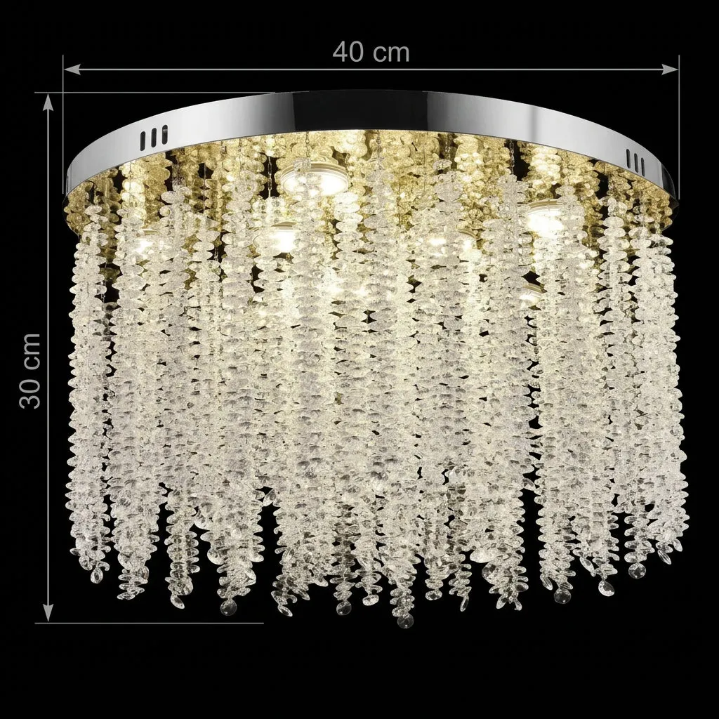 Alessandro Design LLC215/400WH lustra LED rotunda cristal aurie 22W