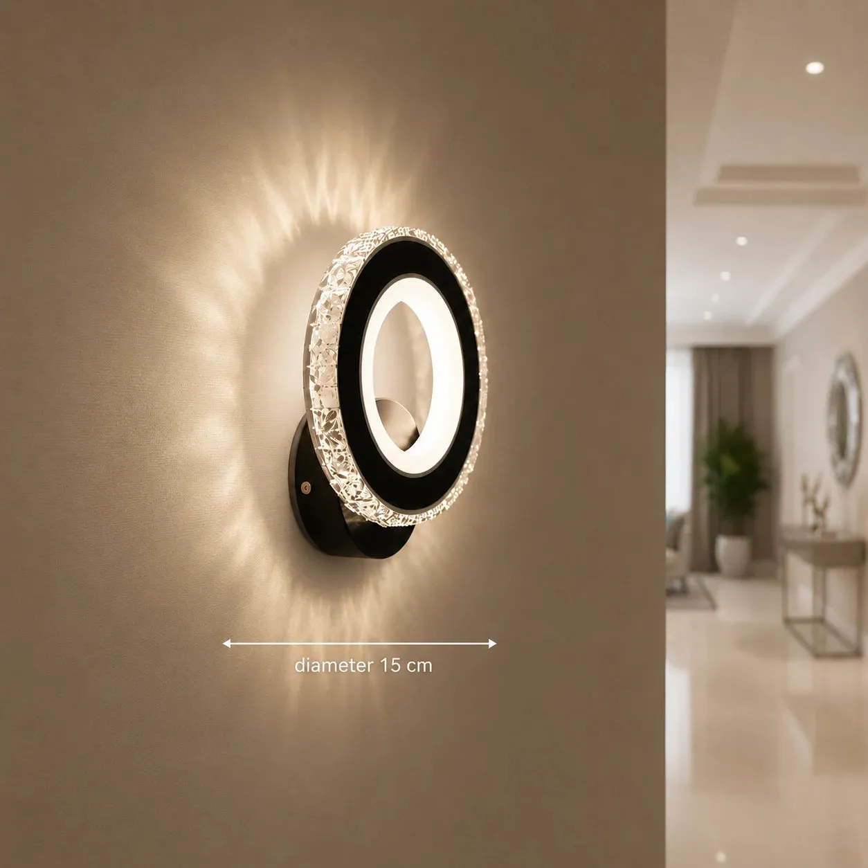 Alessandro Design Nova Rotonda aplică LED 16W neagră