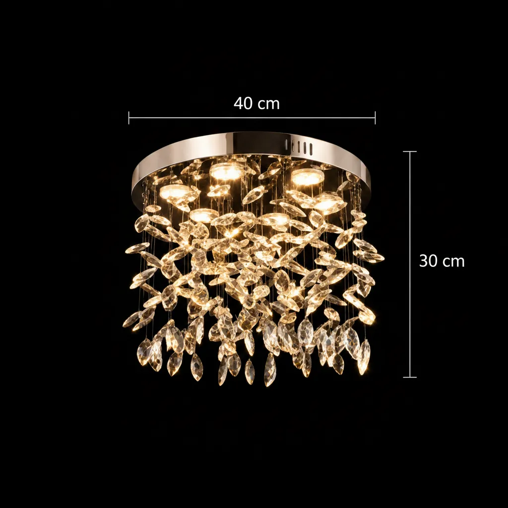 Alessandro Design LLC210/400CH candelabru LED 22W cristal rotund