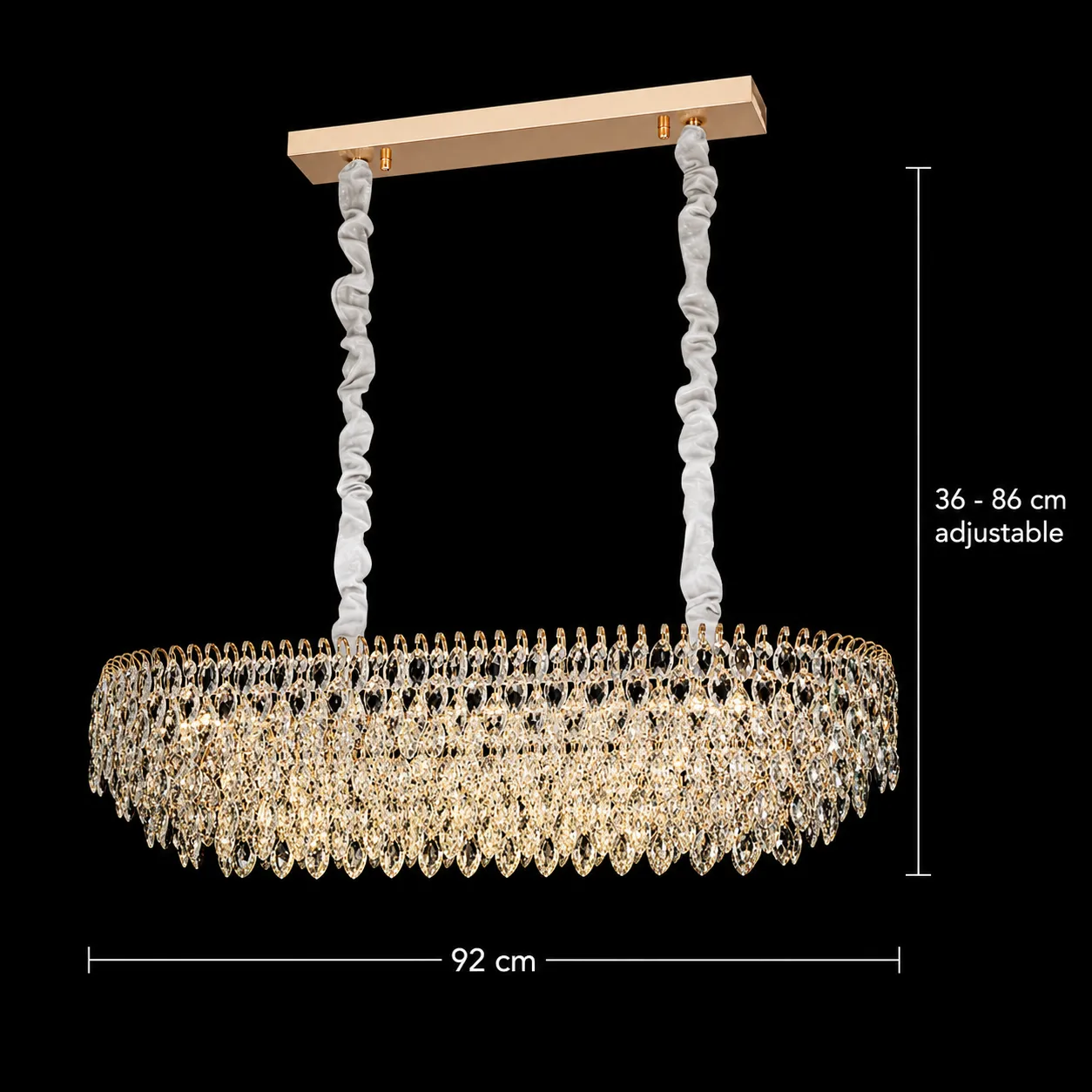 Alessandro Design Erdenet Supremo candelabru cristal auriu 12xE14