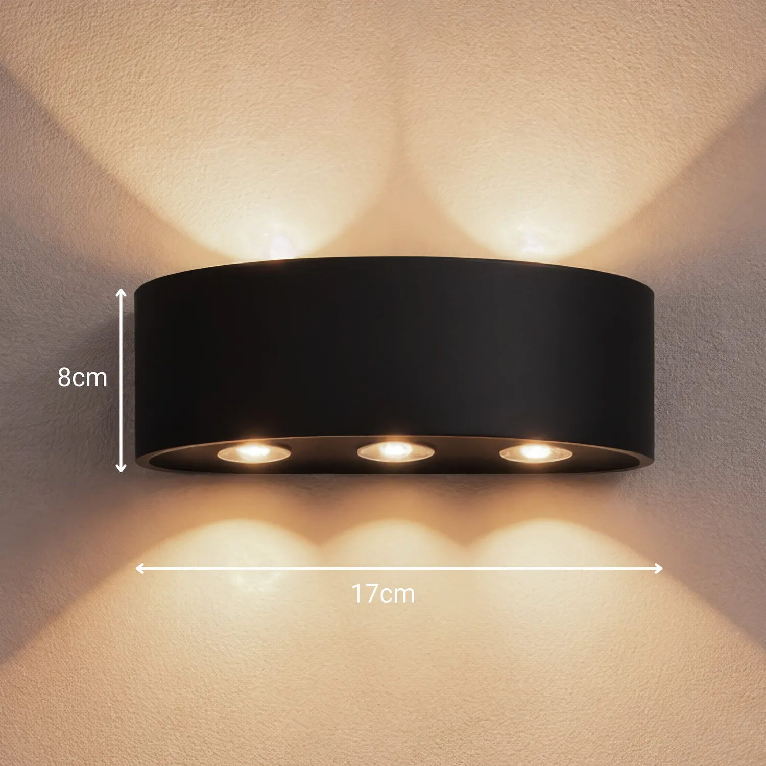 Alessandro Design Ellis aplica LED exterior neagra lumina calda