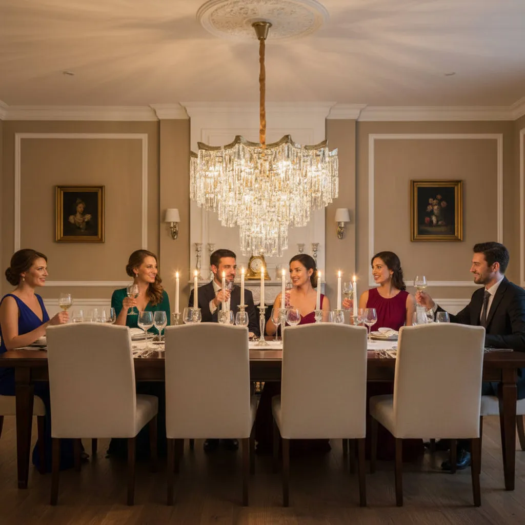 Alessandro Design Vetra Eleganza 9xE14 candelabru cristal auriu