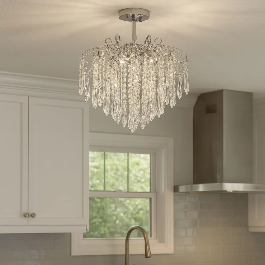 Alessandro Design Edinburgh Eleganza candelabru cristal crom 5xE27