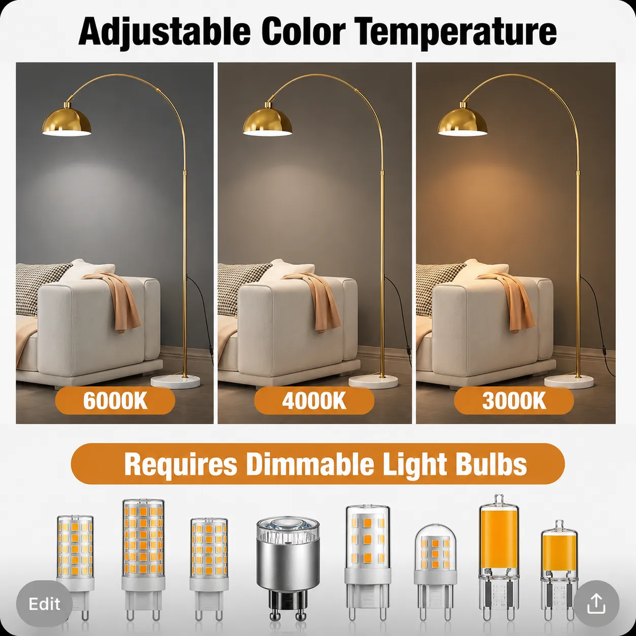 Alessandro Design TURKISTAN lampadar auriu E27 175cm metal