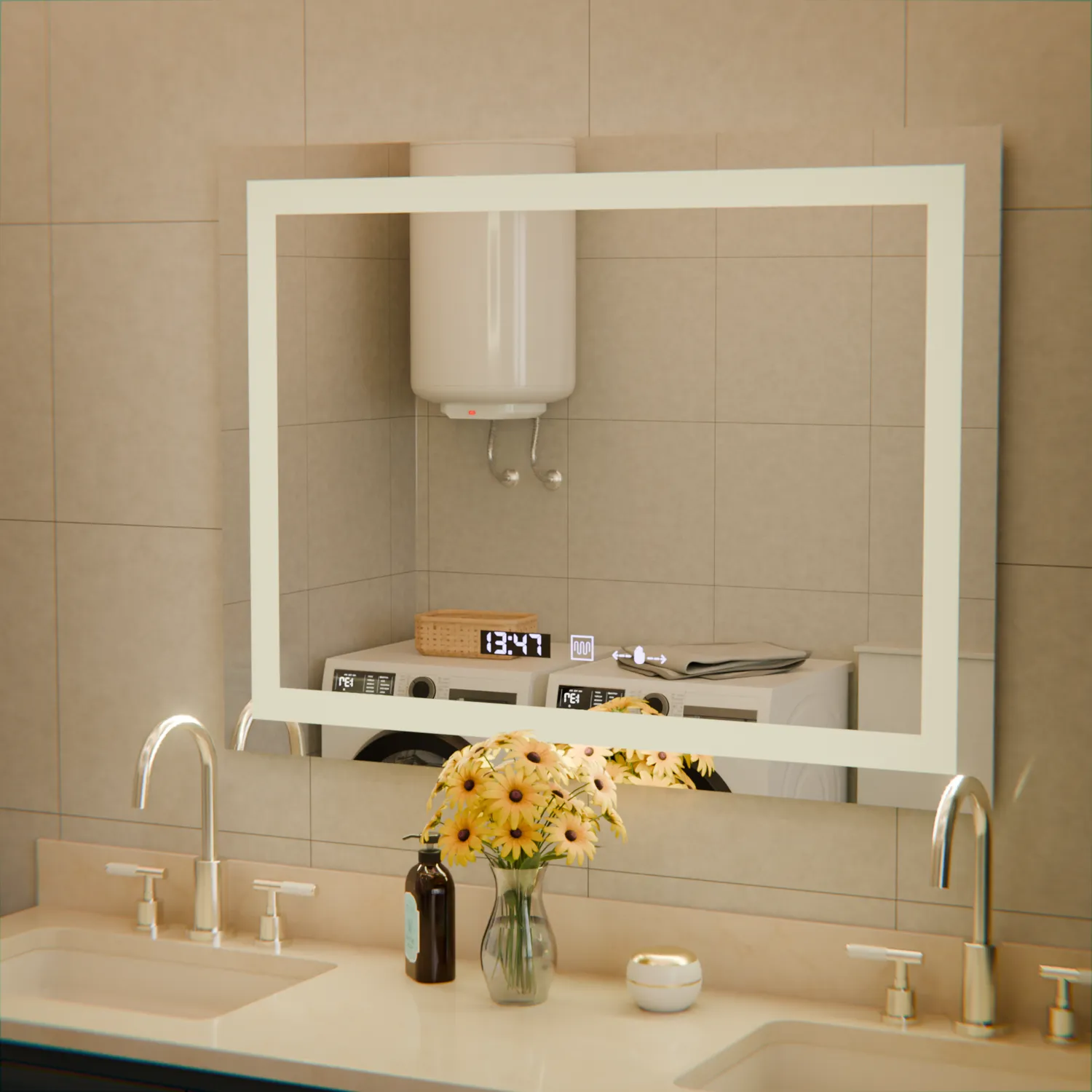 Alessandro Design Verite oglinda LED 80x60cm dezaburire