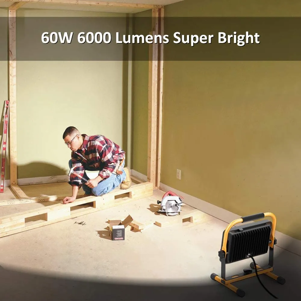 Ustellar 60W lampa de lucru LED alba 6000LM cablu 5m