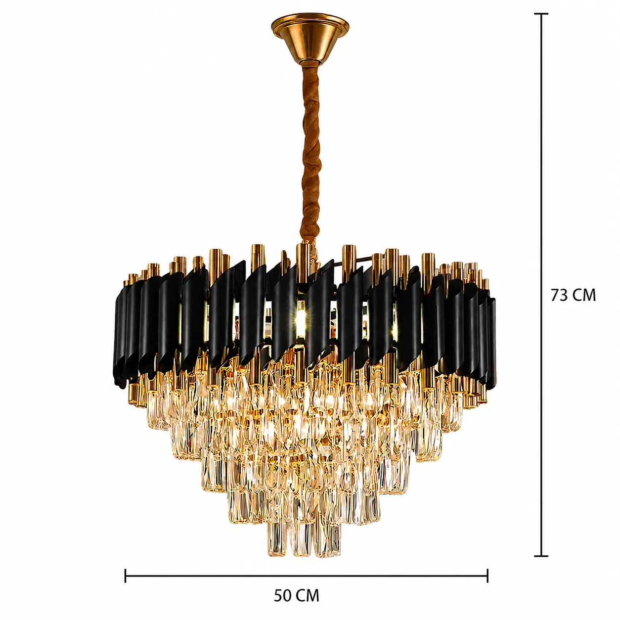 Alessandro Design VERSAILLES candelabru 8xE14 negru-auriu