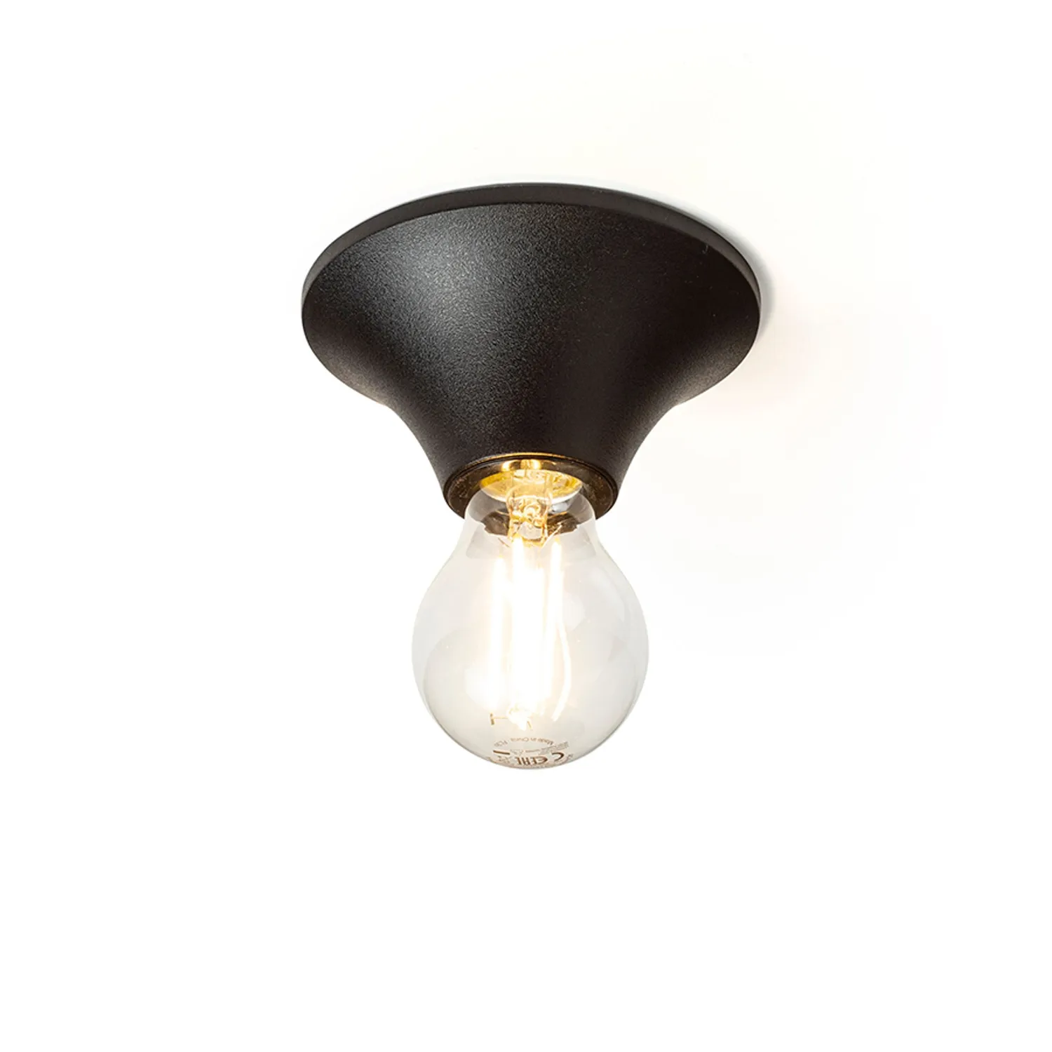 Rendl Light Studio Boy soclu plafon negru plastic E27
