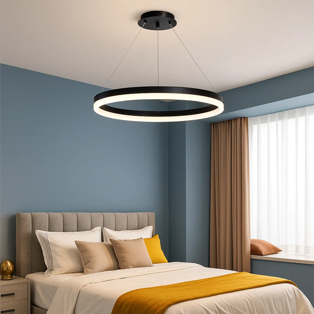 Alessandro Design ANINA lustra LED 34W neagra rotunda