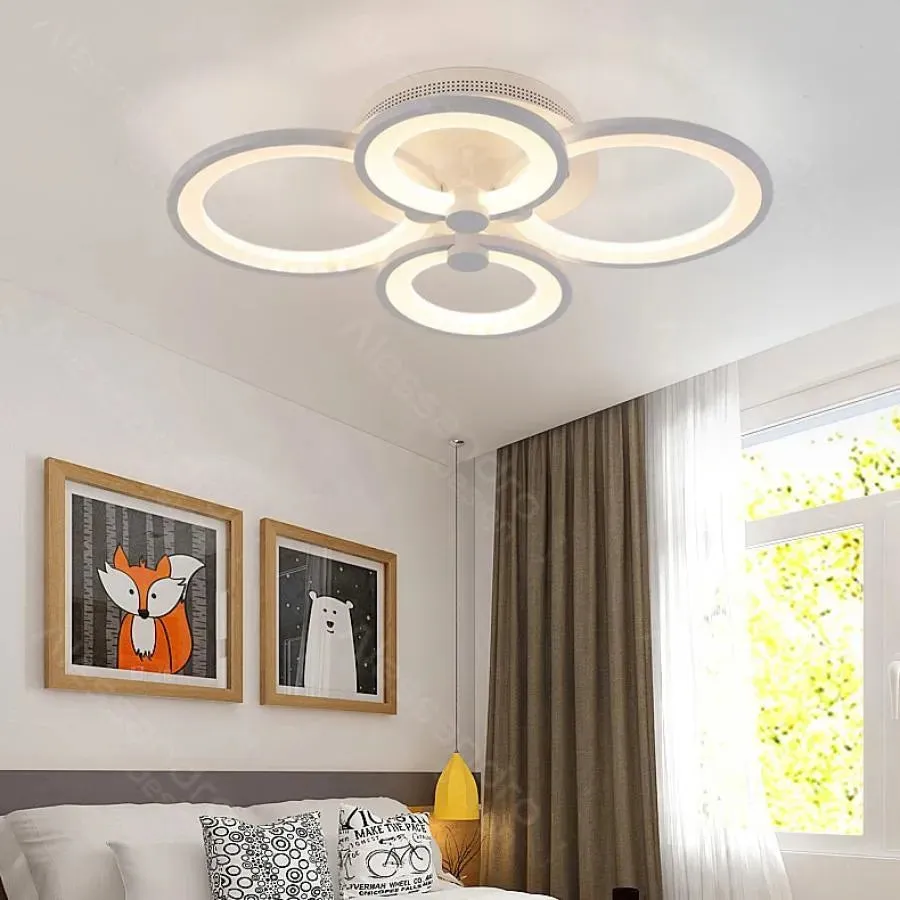 Alessandro Design ALANI 52W lustra LED alba 4 cercuri