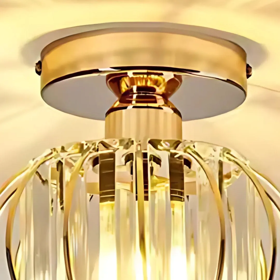 Alessandro Design Monica lustră E27 aurie cristal D16cm