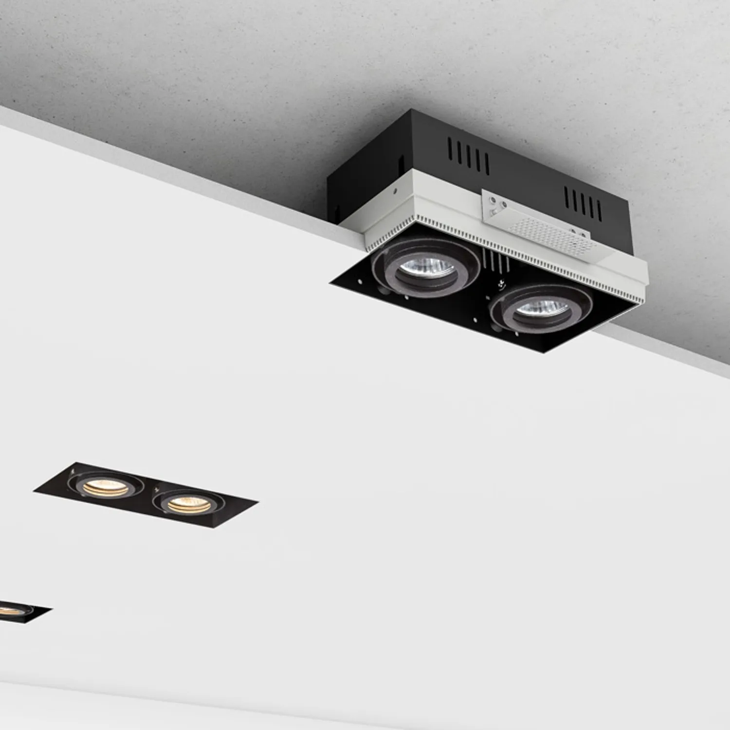 Rendl Light Studio Electra II GU10 spot încastrat negru fără ramă