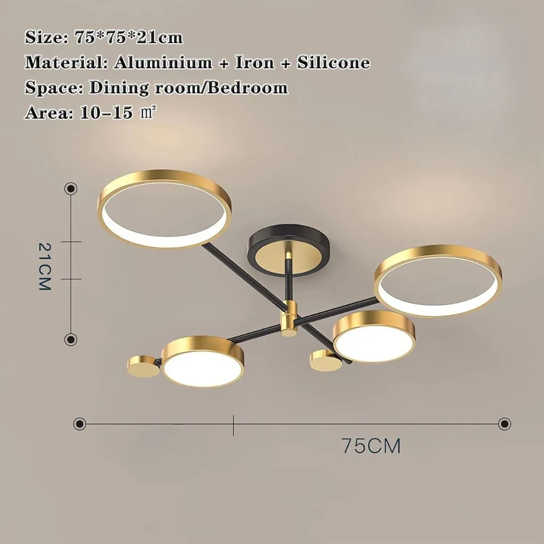 Alessandro Design Maria lustra LED cu telecomanda 22W auriu
