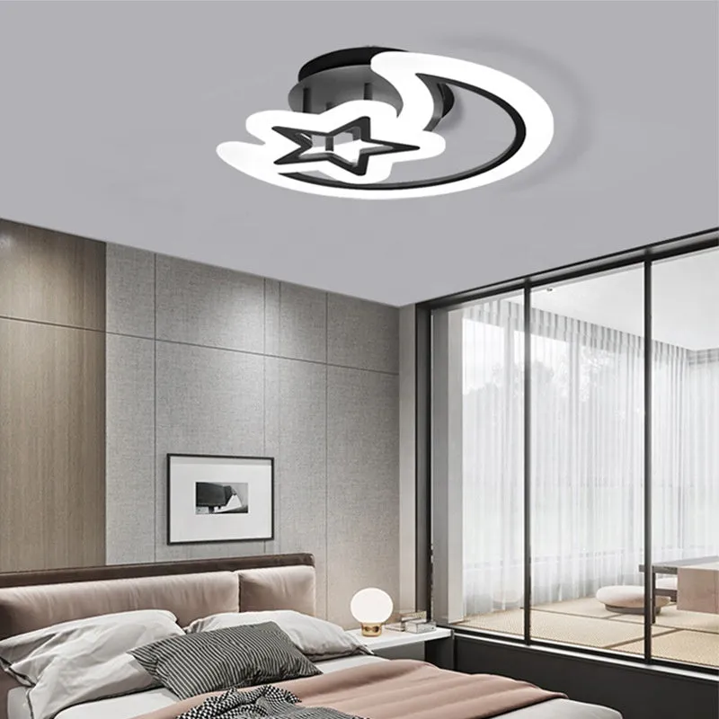 Alessandro Design Moon and Star lustra LED 59W neagra 2 el