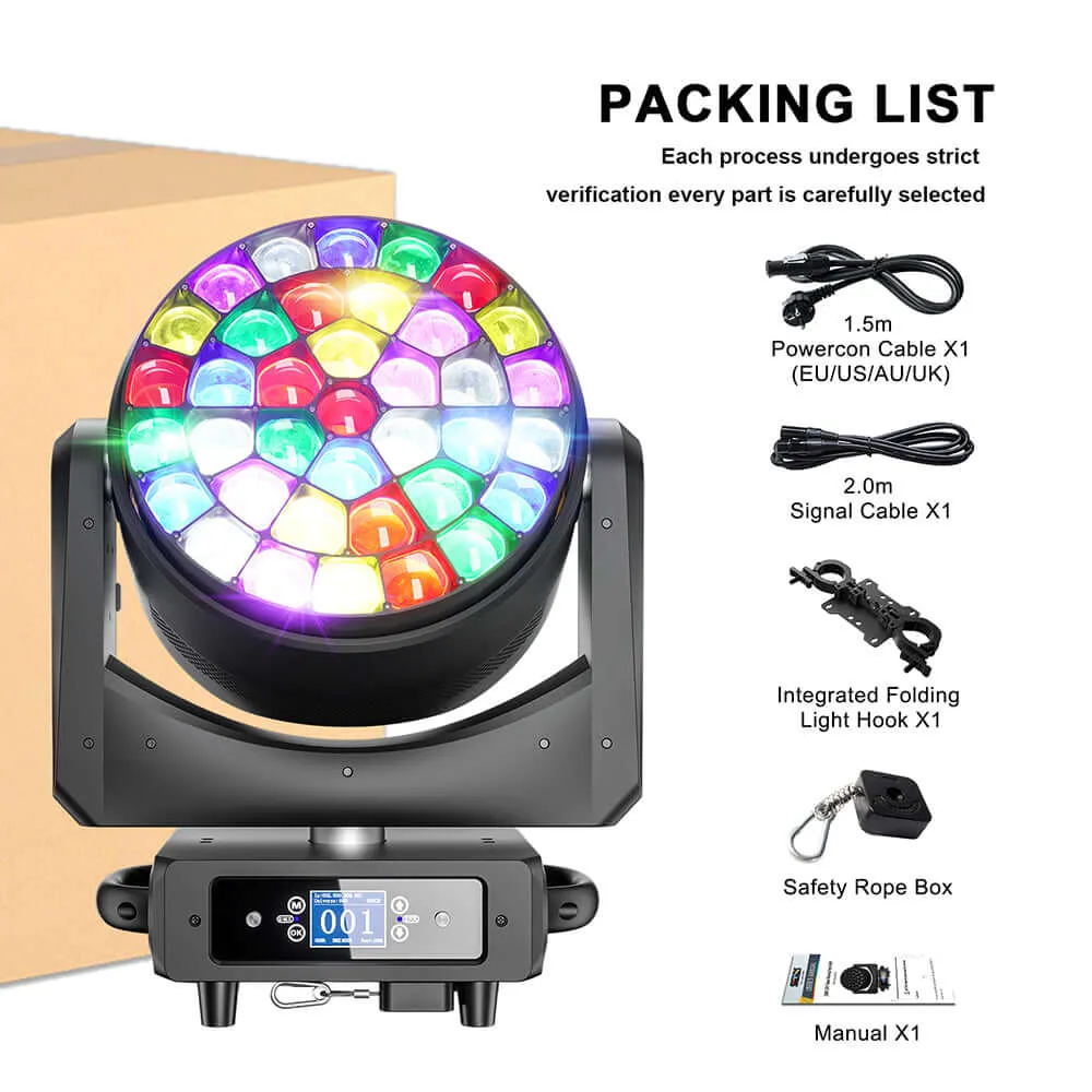 Shehds Big Bees Eyes 37x25W moving head wash RGBW