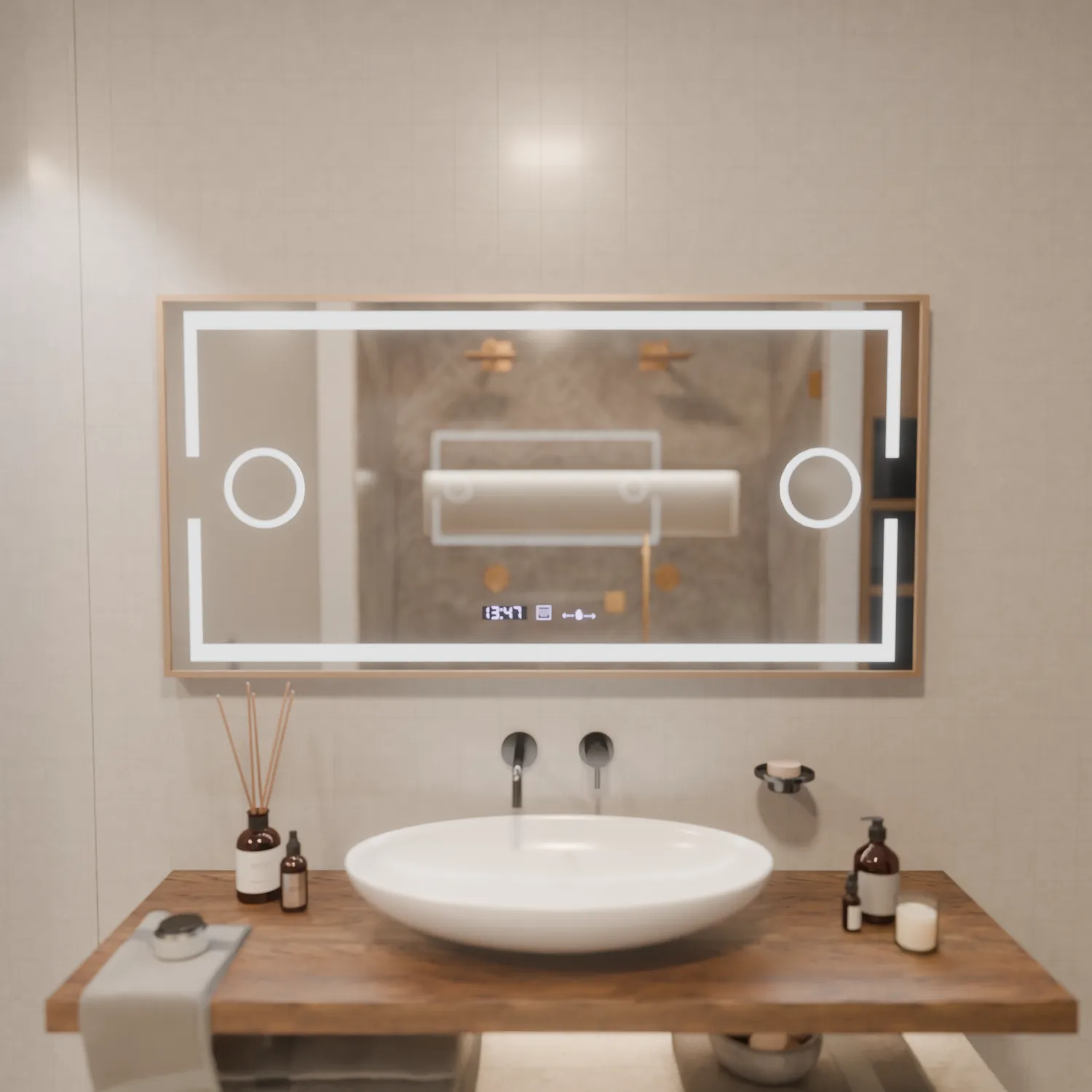 Alessandro Design MotionGlow Sofia 110x65 oglindă LED rose gold