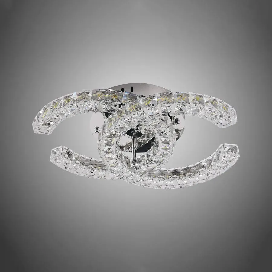 Alessandro Design Shia 27.1W 2 cercuri lustra led crom