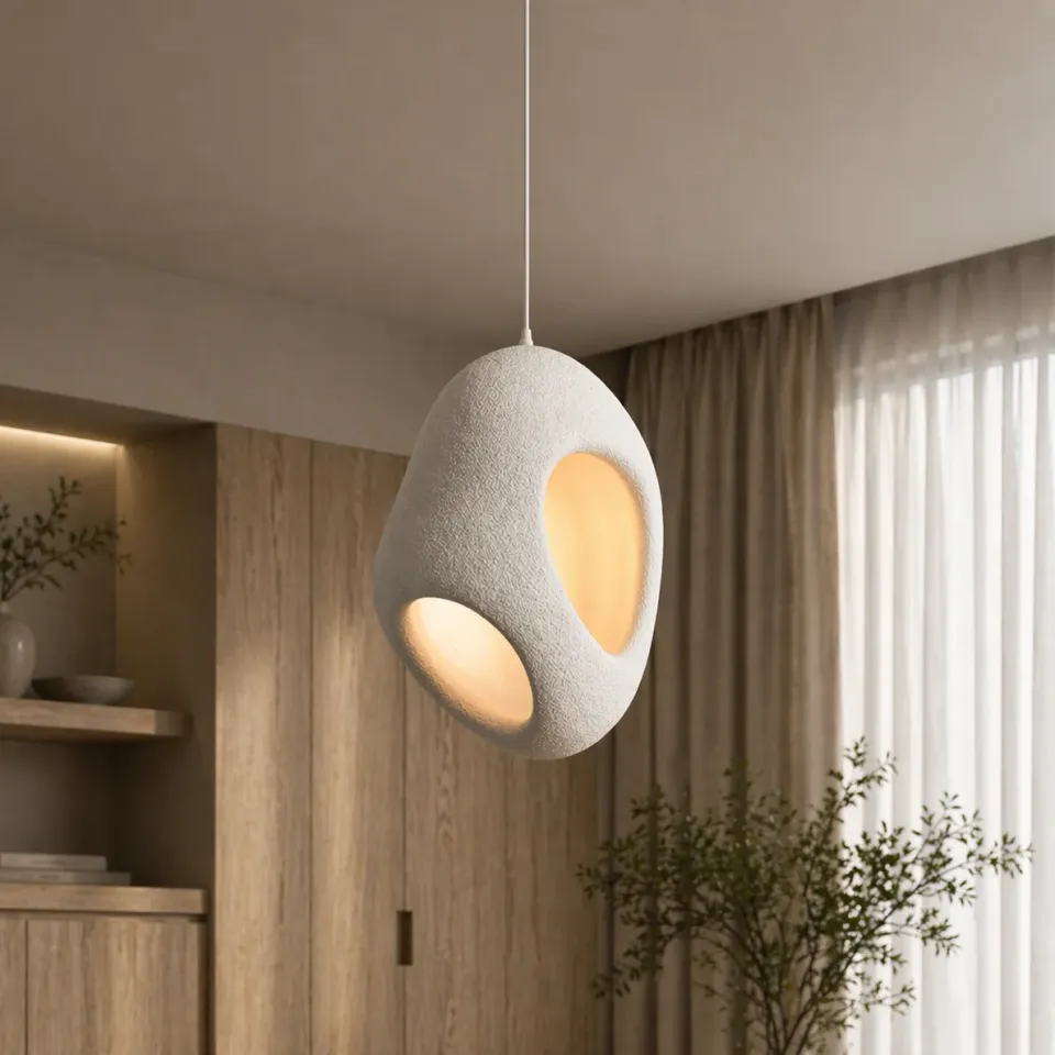 Foamer Nobile 37cm lustra suspendata alba E27 metal