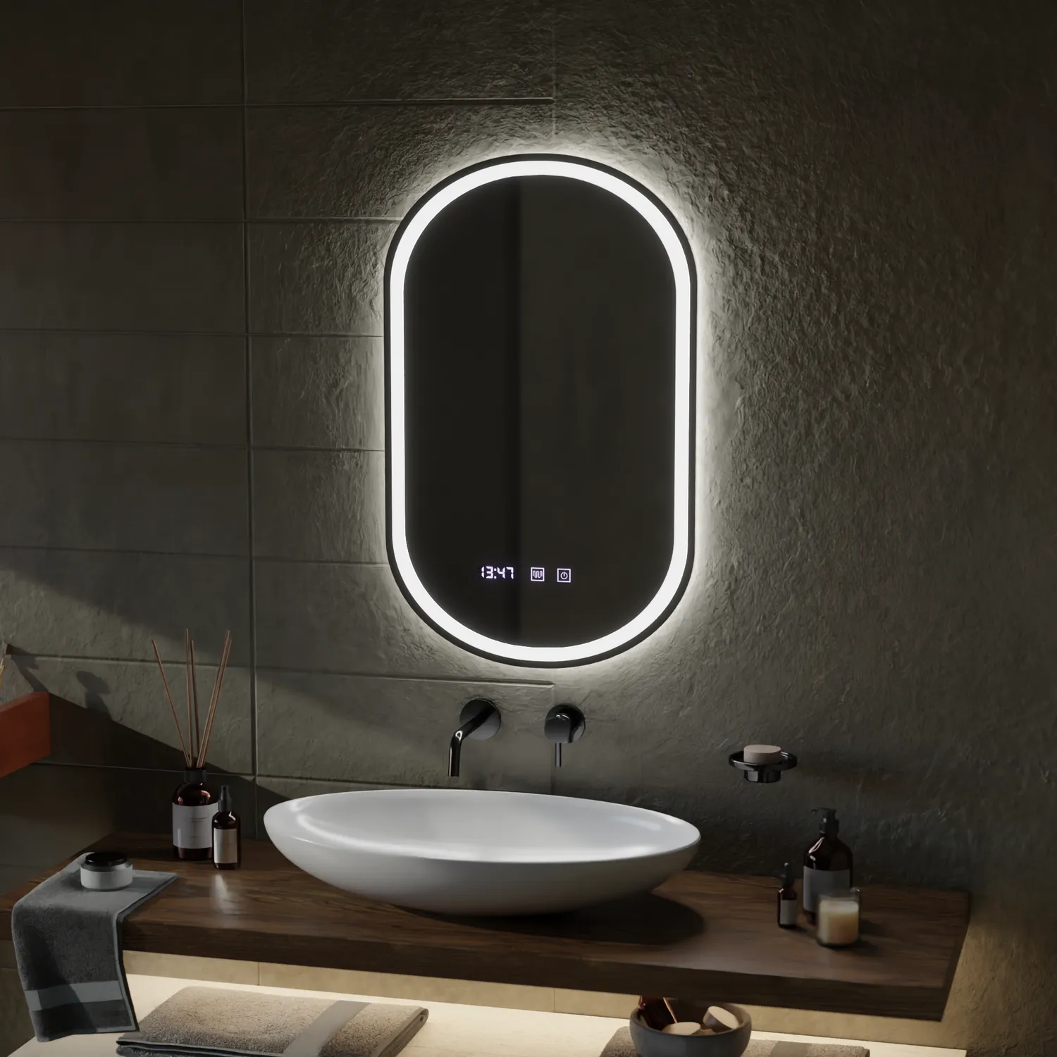 Alessandro Design Onira oglinda LED touch 50x80 cm dezaburire